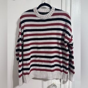 360Sweater striped crew sweater